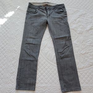 Vans light grey wash slim straight jeans 33x32